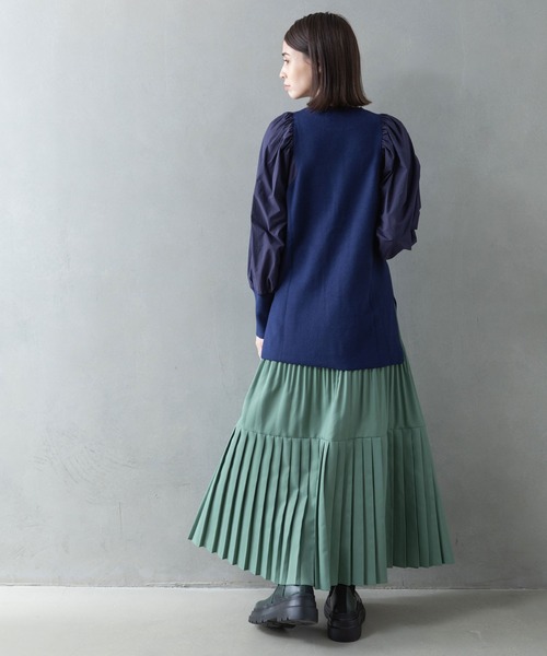 MARECHAL TERRE（マルシャルテル）の「パフスリーブニット（ニット/セーター・レディース・ネイビー/ブラック/アイボリー/セージグリーン・MEDIUM）」の6枚目の写真