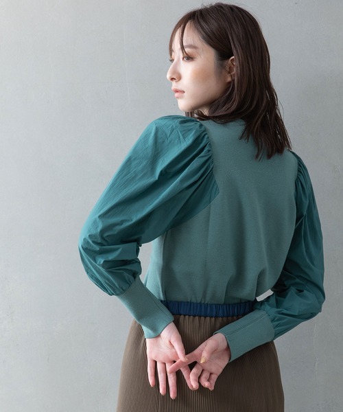MARECHAL TERRE（マルシャルテル）の「パフスリーブニット（ニット/セーター・レディース・ネイビー/ブラック/アイボリー/セージグリーン・MEDIUM）」の20枚目の写真