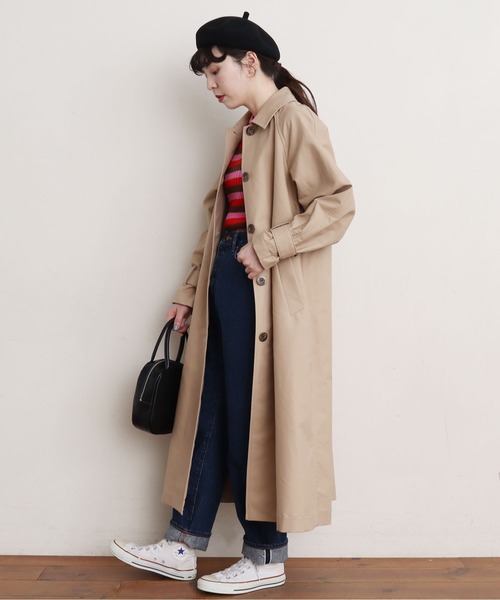 CHILD WOMAN（チャイルドウーマン）の「VICTORIA ボーダーワイドリブハイネックプルオーバー（ニット/セーター・レディース・レッド/ブラック/グリーン/イエロー・FREE）」の11枚目の写真