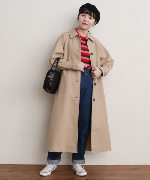 CHILD WOMAN（チャイルドウーマン）の「VICTORIA ボーダーワイドリブハイネックプルオーバー（ニット/セーター・レディース・レッド/ブラック/グリーン/イエロー・FREE）」の10枚目の写真