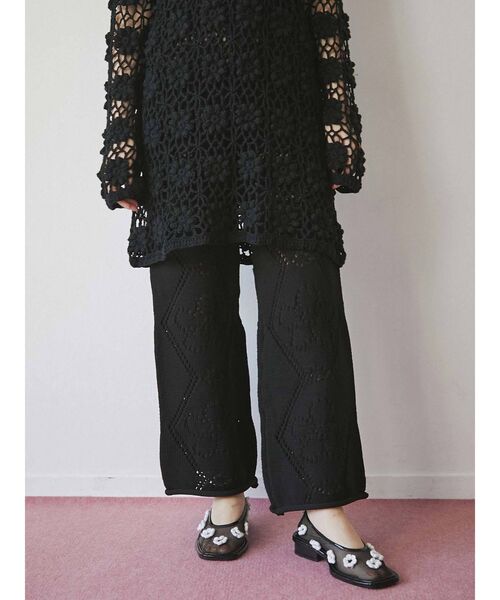 merry jenny（メリージェニー）の「flower knit pants（その他パンツ