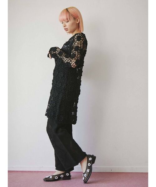 merry jenny（メリージェニー）の「flower knit pants（その他パンツ