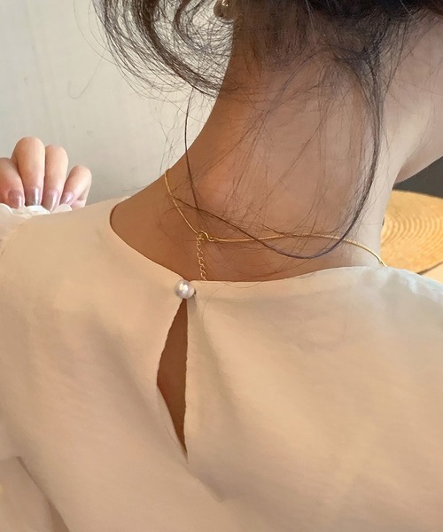 Dita Muaj.（ディータムアージュ）の「バブルスリーブシフォンワンピース（ワンピース・レディース・ホワイト/オリーブ・FREE）」の22枚目の写真