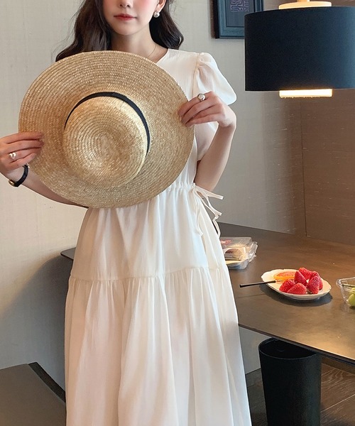 Dita Muaj.（ディータムアージュ）の「バブルスリーブシフォンワンピース（ワンピース・レディース・ホワイト/オリーブ・FREE）」の17枚目の写真