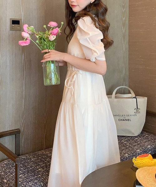 Dita Muaj.（ディータムアージュ）の「バブルスリーブシフォンワンピース（ワンピース・レディース・ホワイト/オリーブ・FREE）」の14枚目の写真