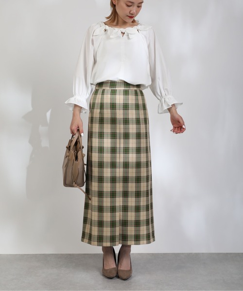 PICCIN（ピッチン）の「リボンチュニックブラウス（シャツ/ブラウス・レディース・ブラック/オフホワイト・M）」の8枚目の写真