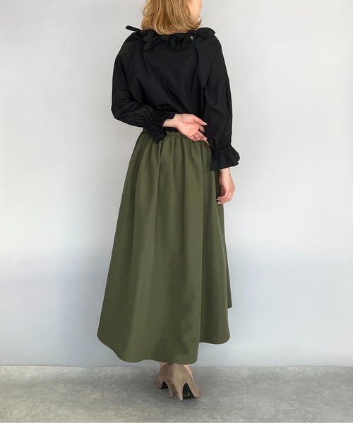 PICCIN（ピッチン）の「リボンチュニックブラウス（シャツ/ブラウス・レディース・ブラック/オフホワイト・M）」の21枚目の写真