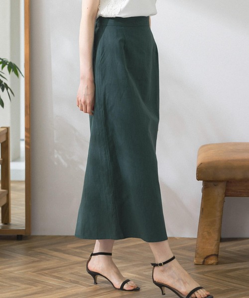 URBAN RESEARCH ROSSO WOMEN（アーバンリサーチ　ロッソ）の「イージーストレートロングスカート（スカート・レディース・グリーン/ブラック/ベージュ・FREE）」の16枚目の写真
