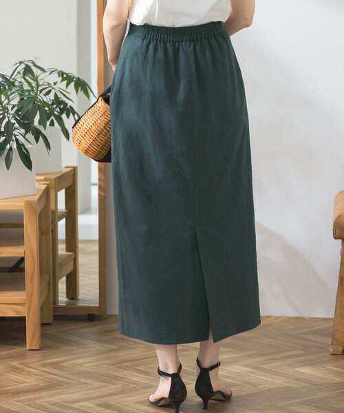 URBAN RESEARCH ROSSO WOMEN（アーバンリサーチ　ロッソ）の「イージーストレートロングスカート（スカート・レディース・グリーン/ブラック/ベージュ・FREE）」の18枚目の写真