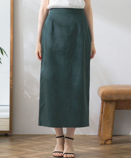 URBAN RESEARCH ROSSO WOMEN（アーバンリサーチ　ロッソ）の「イージーストレートロングスカート（スカート・レディース・グリーン/ブラック/ベージュ・FREE）」の21枚目の写真