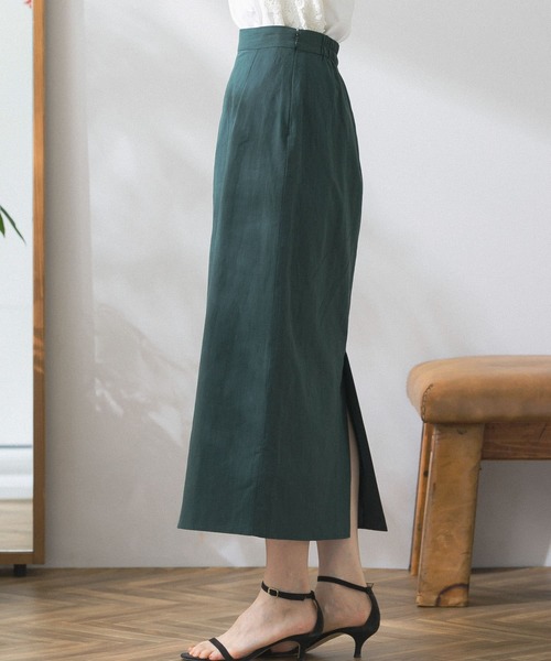 URBAN RESEARCH ROSSO WOMEN（アーバンリサーチ　ロッソ）の「イージーストレートロングスカート（スカート・レディース・グリーン/ブラック/ベージュ・FREE）」の22枚目の写真