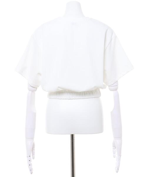 INGNI(イング)の「裾ゴムカレッジロゴTシャツ(Tシャツ/カットソー・レディース・オートミール/オフホワイト/ブラック・M)」の6枚目の写真