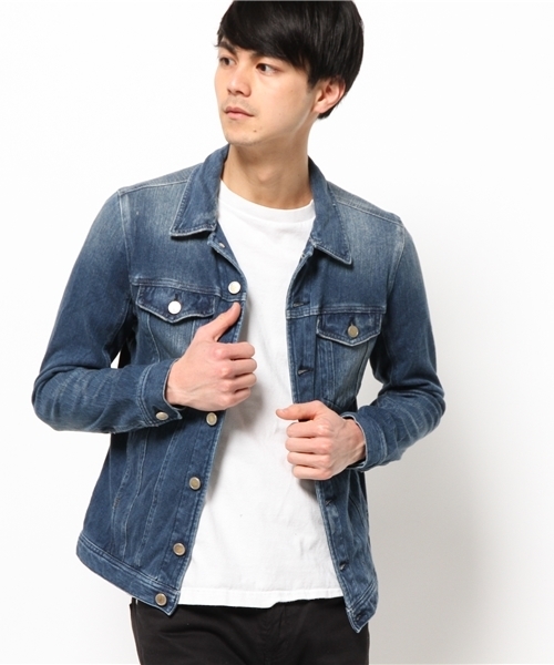CIAOPANIC TYPY（チャオパニックティピー）の「【oblekt】オブレクトジョガーライトデニムジャケット（デニムジャケット・メンズ・ブルー/ネイビー・MEDIUM/LARGE/SMALL）」の2枚目の写真