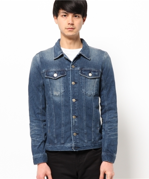 CIAOPANIC TYPY（チャオパニックティピー）の「【oblekt】オブレクトジョガーライトデニムジャケット（デニムジャケット・メンズ・ブルー/ネイビー・MEDIUM/LARGE/SMALL）」の3枚目の写真