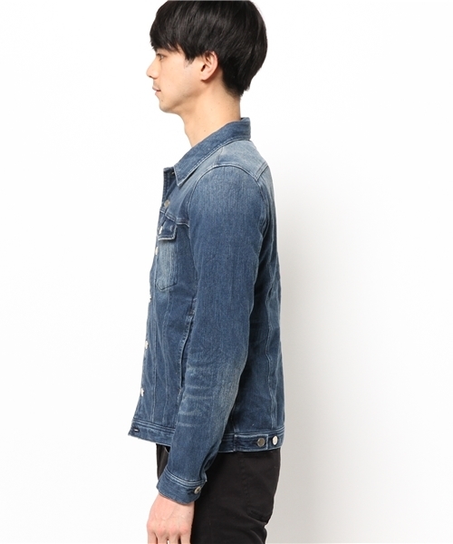 CIAOPANIC TYPY（チャオパニックティピー）の「【oblekt】オブレクトジョガーライトデニムジャケット（デニムジャケット・メンズ・ブルー/ネイビー・MEDIUM/LARGE/SMALL）」の4枚目の写真