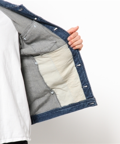 CIAOPANIC TYPY（チャオパニックティピー）の「【oblekt】オブレクトジョガーライトデニムジャケット（デニムジャケット・メンズ・ブルー/ネイビー・MEDIUM/LARGE/SMALL）」の6枚目の写真