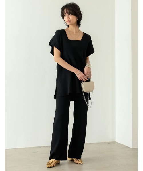 Re:EDIT（リエディ）の「[低身長サイズ有]プレーティングリブニットパンツ（その他パンツ・レディース・ブラック/ホワイト/ブラウン/ライム・AS/AM/MEDIUM/LARGE）」の20枚目の写真