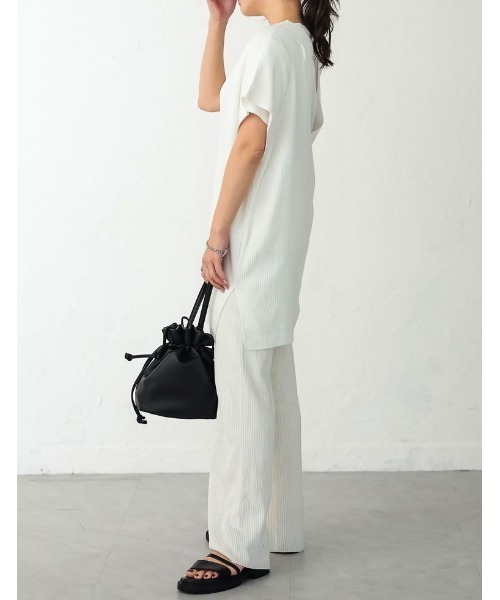 Re:EDIT（リエディ）の「[低身長サイズ有]プレーティングリブニットパンツ（その他パンツ・レディース・ブラック/ホワイト/ブラウン/ライム・AS/AM/MEDIUM/LARGE）」の7枚目の写真