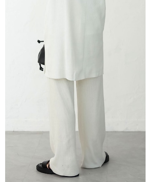 Re:EDIT（リエディ）の「[低身長サイズ有]プレーティングリブニットパンツ（その他パンツ・レディース・ブラック/ホワイト/ブラウン/ライム・AS/AM/MEDIUM/LARGE）」の5枚目の写真