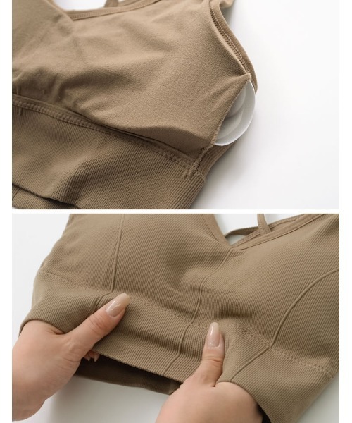 Re:EDIT（リエディ）の「バッククロスブラトップ（その他アンダーウェア/インナー・レディース・ブラック/ホワイト/モカ・FREE）」の6枚目の写真