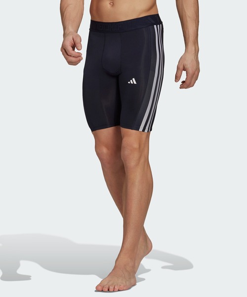 adidas（アディダス）の「テックフィット スリーストライプス トレーニングショートタイツ / アディダス adidas（レギンス/スパッツ・メンズ・ブルー/ブラック/グリーン・MEDIUM/LARGE/X-SMALL/XX-LARGE/X-LARGE/3XL/SMALL）」の8枚目の写真