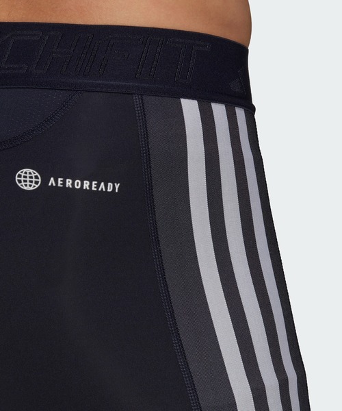 adidas（アディダス）の「テックフィット スリーストライプス トレーニングショートタイツ / アディダス adidas（レギンス/スパッツ・メンズ・ブルー/ブラック/グリーン・MEDIUM/LARGE/X-SMALL/XX-LARGE/X-LARGE/3XL/SMALL）」の11枚目の写真