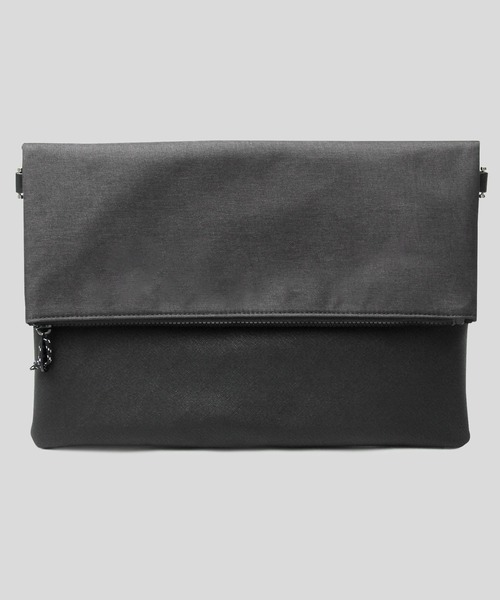 REGiSTA（レジスタ）の「異素材コンビ クラッチバッグ / ヘザーカラーPVC / フェイクレザー / ショルダーバッグ（クラッチバッグ・メンズ・ブラック/グレー・FREE）」の11枚目の写真