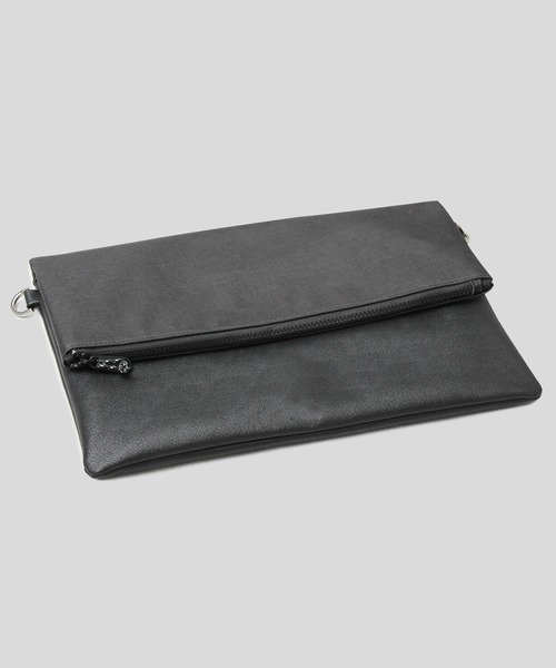 REGiSTA（レジスタ）の「異素材コンビ クラッチバッグ / ヘザーカラーPVC / フェイクレザー / ショルダーバッグ（クラッチバッグ・メンズ・ブラック/グレー・FREE）」の14枚目の写真