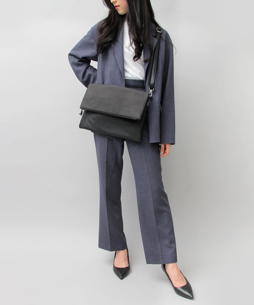 REGiSTA（レジスタ）の「異素材コンビ クラッチバッグ / ヘザーカラーPVC / フェイクレザー / ショルダーバッグ（クラッチバッグ・メンズ・ブラック/グレー・FREE）」の16枚目の写真