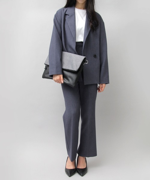 REGiSTA（レジスタ）の「異素材コンビ クラッチバッグ / ヘザーカラーPVC / フェイクレザー / ショルダーバッグ（クラッチバッグ・メンズ・ブラック/グレー・FREE）」の18枚目の写真