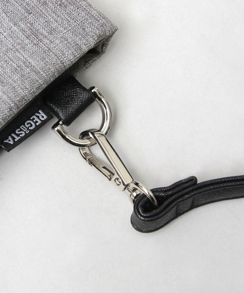 REGiSTA（レジスタ）の「異素材コンビ クラッチバッグ / ヘザーカラーPVC / フェイクレザー / ショルダーバッグ（クラッチバッグ・メンズ・ブラック/グレー・FREE）」の20枚目の写真