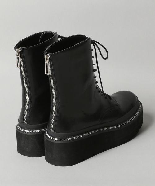 JEANASIS(ジーナシス)の「レースアップアツゾコブーツ/349553(ブーツ・レディース・ブラック/ダークグリーン・MEDIUM/LARGE)」の11枚目の写真