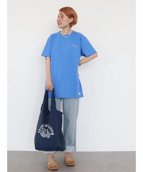 AMERICAN HOLIC(アメリカンホリック)の「【FRUIT OF THE LOOM】ポケッタブルロゴショッパー(エコバッグ/サブバッグ・レディース・ブラック/ベージュ/ネイビー/ピンク/オレンジ/ミント・FREE)」の11枚目の写真