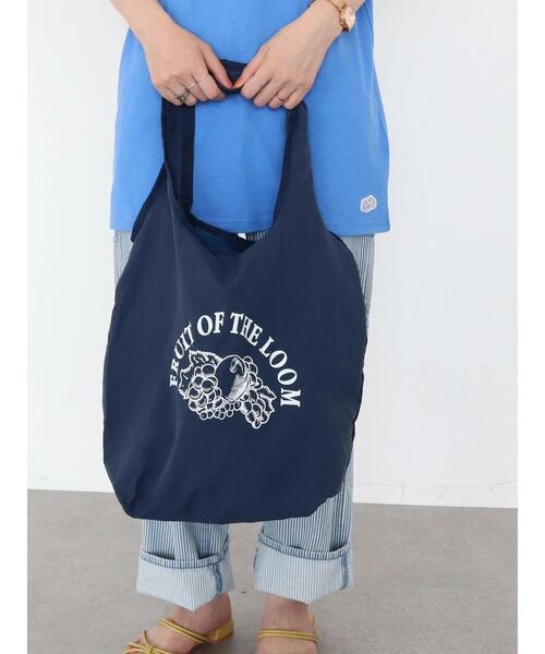 AMERICAN HOLIC(アメリカンホリック)の「【FRUIT OF THE LOOM】ポケッタブルロゴショッパー(エコバッグ/サブバッグ・レディース・ブラック/ベージュ/ネイビー/ピンク/オレンジ/ミント・FREE)」の12枚目の写真
