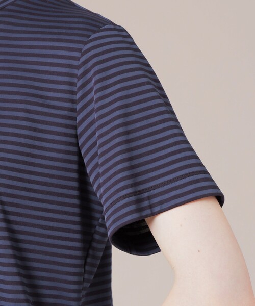 MACKINTOSH LONDON（マッキントッシュ ロンドン）の「シルケットスムースボーダーTシャツ（Tシャツ/カットソー・レディース・ベージュ/ネイビー・40/38）」の7枚目の写真