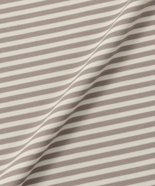 MACKINTOSH LONDON（マッキントッシュ ロンドン）の「シルケットスムースボーダーTシャツ（Tシャツ/カットソー・レディース・ベージュ/ネイビー・40/38）」の6枚目の写真