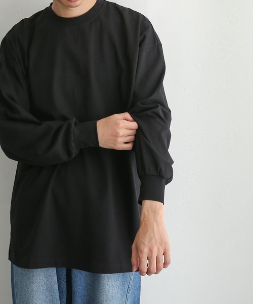 SENSE OF PLACE by URBAN RESEARCH（センスオブプレイスバイアーバンリサーチ）の「エクストラルーズロングTシャツ（Tシャツ/カットソー・メンズ・ホワイト/ブラック・MEDIUM/LARGE）」の3枚目の写真