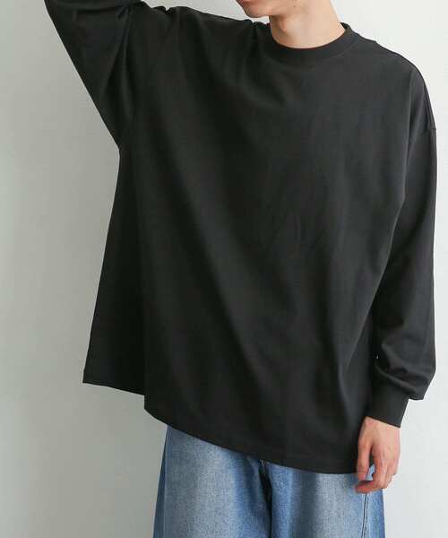 SENSE OF PLACE by URBAN RESEARCH（センスオブプレイスバイアーバンリサーチ）の「エクストラルーズロングTシャツ（Tシャツ/カットソー・メンズ・ホワイト/ブラック・MEDIUM/LARGE）」の11枚目の写真