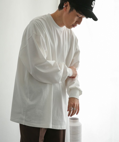SENSE OF PLACE by URBAN RESEARCH（センスオブプレイスバイアーバンリサーチ）の「エクストラルーズロングTシャツ（Tシャツ/カットソー・メンズ・ホワイト/ブラック・MEDIUM/LARGE）」の22枚目の写真