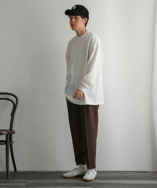 SENSE OF PLACE by URBAN RESEARCH（センスオブプレイスバイアーバンリサーチ）の「エクストラルーズロングTシャツ（Tシャツ/カットソー・メンズ・ホワイト/ブラック・MEDIUM/LARGE）」の4枚目の写真