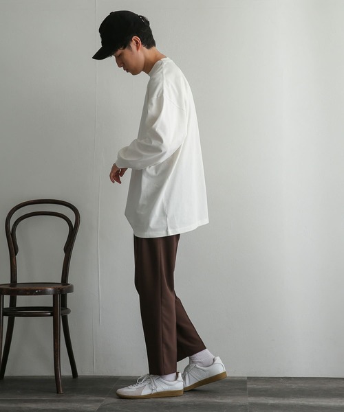 SENSE OF PLACE by URBAN RESEARCH（センスオブプレイスバイアーバンリサーチ）の「エクストラルーズロングTシャツ（Tシャツ/カットソー・メンズ・ホワイト/ブラック・MEDIUM/LARGE）」の12枚目の写真