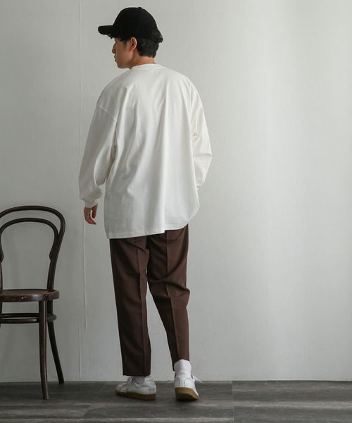 SENSE OF PLACE by URBAN RESEARCH（センスオブプレイスバイアーバンリサーチ）の「エクストラルーズロングTシャツ（Tシャツ/カットソー・メンズ・ホワイト/ブラック・MEDIUM/LARGE）」の19枚目の写真