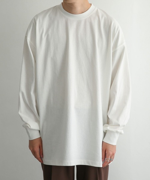 SENSE OF PLACE by URBAN RESEARCH（センスオブプレイスバイアーバンリサーチ）の「エクストラルーズロングTシャツ（Tシャツ/カットソー・メンズ・ホワイト/ブラック・MEDIUM/LARGE）」の15枚目の写真
