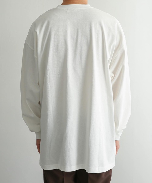 SENSE OF PLACE by URBAN RESEARCH（センスオブプレイスバイアーバンリサーチ）の「エクストラルーズロングTシャツ（Tシャツ/カットソー・メンズ・ホワイト/ブラック・MEDIUM/LARGE）」の10枚目の写真