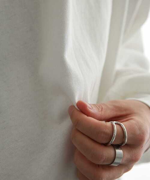 SENSE OF PLACE by URBAN RESEARCH（センスオブプレイスバイアーバンリサーチ）の「エクストラルーズロングTシャツ（Tシャツ/カットソー・メンズ・ホワイト/ブラック・MEDIUM/LARGE）」の8枚目の写真