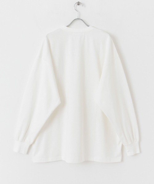 SENSE OF PLACE by URBAN RESEARCH（センスオブプレイスバイアーバンリサーチ）の「エクストラルーズロングTシャツ（Tシャツ/カットソー・メンズ・ホワイト/ブラック・MEDIUM/LARGE）」の20枚目の写真