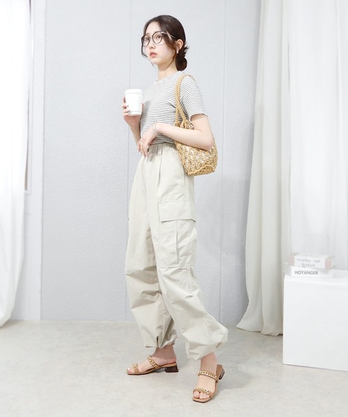 minia(ミニア)の「GDチェーンミュールサンダル ◇(サンダル・レディース・ブラック/ベージュ/グリーン・S/M/L/LL)」の20枚目の写真