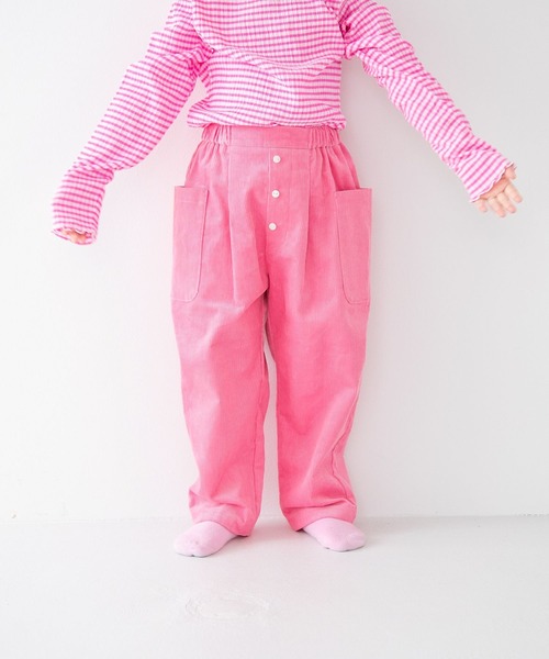 LOWRYS FARM（ローリーズファーム）の「マエボタンコーデュロイパンツ　150824（その他パンツ・キッズ・ブラック/ネイビー/ピンク/アイボリー・110cm/120cm/130cm/140cm/150cm）」の4枚目の写真