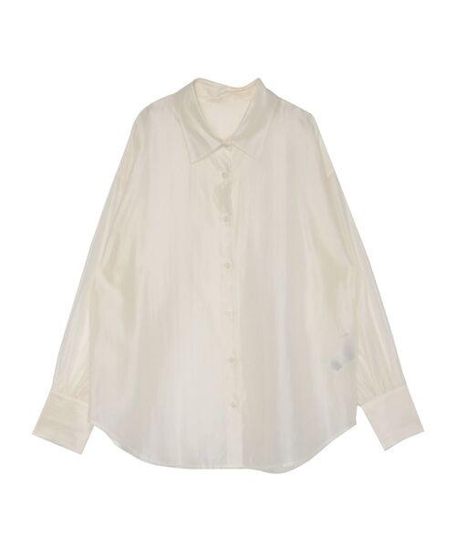 LAGUNAMOON（ラグナムーン）の「ケープヨークシアーシャツ（シャツ/ブラウス・レディース・ホワイト/グリーン/ベージュ/ブラウン/ブルー・FREE）」の2枚目の写真