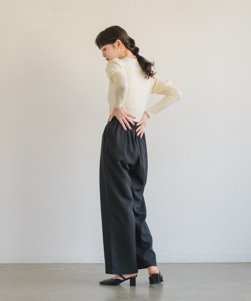 idem（イデム）の「wrap loose tuck pants/ラップルーズタックパンツ【Sサイズ展開あり】（スラックス・レディース・ブラック/グレイッシュベージュ/テラコッタ/アイボリー・SMALL/FREE）」の19枚目の写真